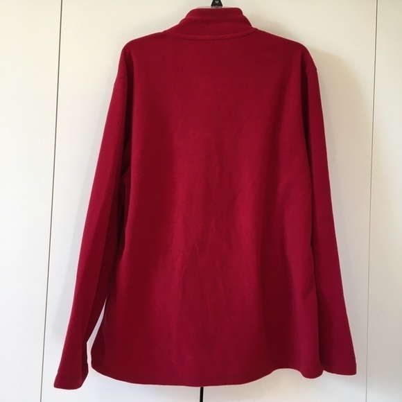 Club Room Men's Red Stretch 1/4-Zip Fleece Sweatshirt Size Large - Picture 4 of 12